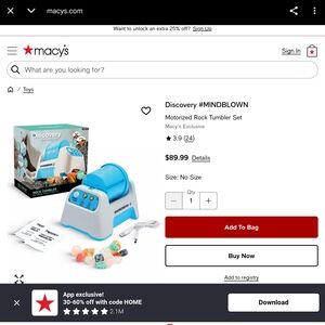 Discovery Mindblown Rock Tumbler Motorized Stone Polishing Kit